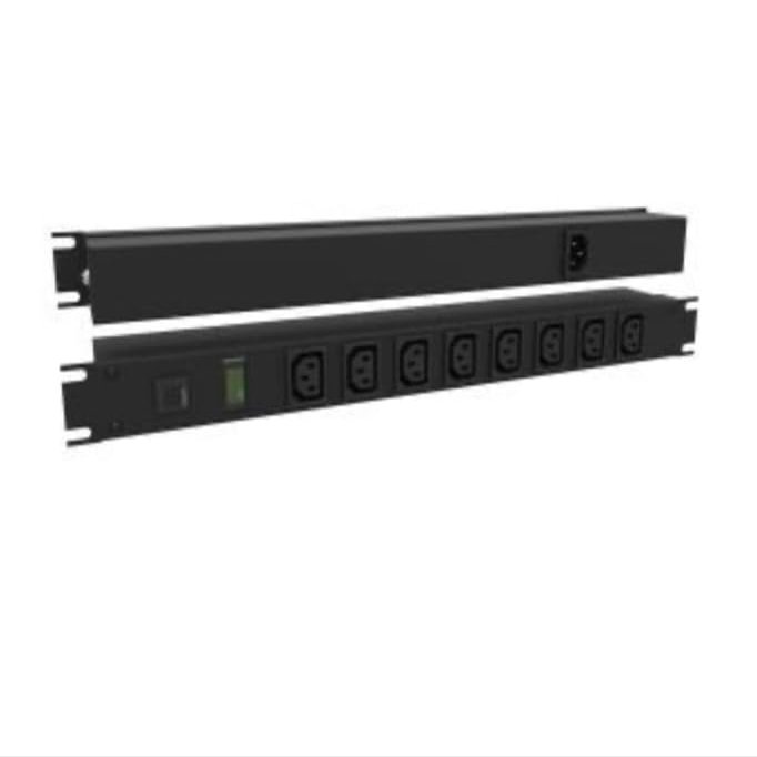 1582T8E1BK, Power Outlet Strips PowerOutletStrip IEC 19" Front 8Receptacle