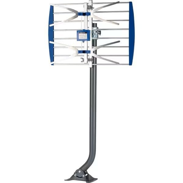39" Gray Steel Antenna J-Pipe with Steel Mounting Plate