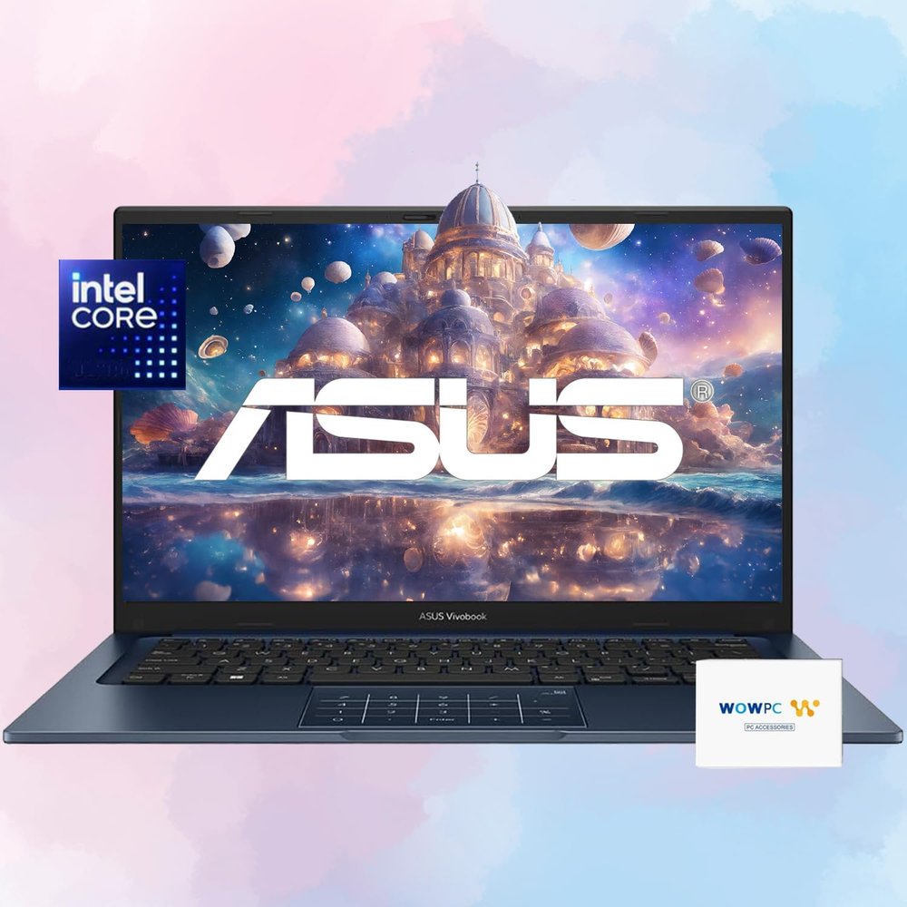 ASUS VivoBook Laptop | 40GB RAM | 2TB PCIe SSD Storage | 14" FHD Display | Intel 12th Generation 6 Core Processor | Bluetooth | HDMI | Thin & Light | Windows 11 | w/WOWPC Recovery USB