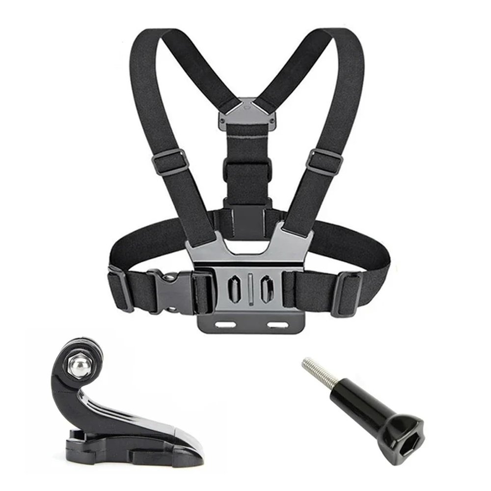 Chest Strap Mount Belt Fit for Gopro Hero 10 9 8 5 4 Insta360 R X2 DJI OSMO Action Camera Harness Fit for Go Pro SJCAM EKEN Accessories(Chest Strap Set)