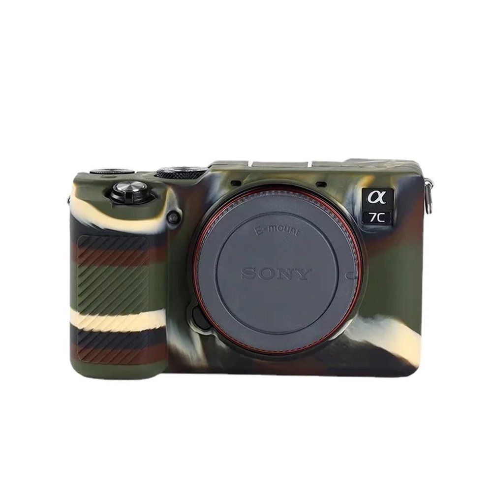A7C Silicone Case Rubber Body Cover Protector Frame Skin Fit for Sony A7C Alpha 7C ILCE-7C Camera Soft(Camera not Included(Camouflage)