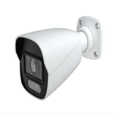 8MP 4K PoE Network Bullet Camera IP-5IR8S4C2-MZ, Titanium IP Security System, 2.8-12mm Motorized Lens, Dual Light LED & IR, Full Color Option, 164ft Night Vision, Built in Mic, Micro SD Slot, White