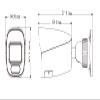 8MP 4K PoE Bullet Network Camera IP-5IR8C2H2-28-PA, Smart Dual Light Acive Deterrence IP Security Camera, 131ft Night Vision, Full Color Option, Built in Mic & Speaker, 2.8mm Fixed Lens, White view 2