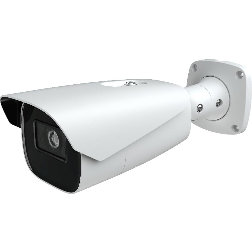 4MP PoE Bullet Network Camera IP-5IR4E3BA3-MZ-722, Titanium IP Security Camera System, 328ft Night Vision, Smart Motion Detection, Built in Mic, IP67, 7-22mm Motorized Lens, Micro SD Slot, White