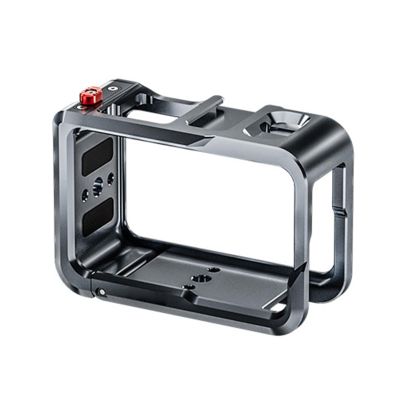 Camera Protective Cage for Action 5 Professional with Pre Positioned Base and Cold Shoe Port for Lighting Gear