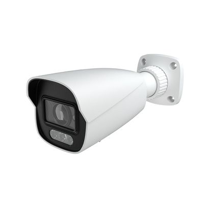 6MP PoE Network Bullet Camera IP-5IR6S4C2-MZ, Titanium IP Surveillance System, 2.8-12mm Motorized Lens, Dual Light LED & IR, Full Color Option, 164ft Night Vision, Built in Mic, Micro SD Slot, White