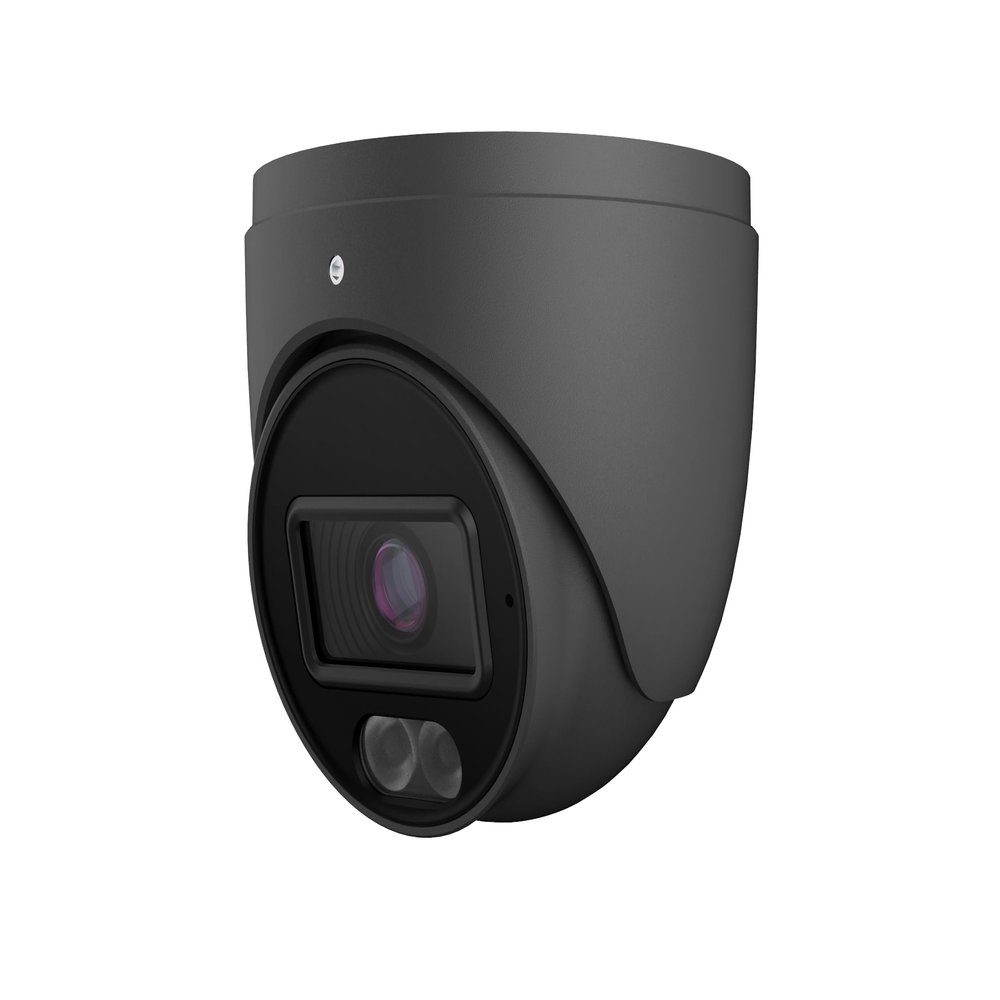 8MP 4K PoE Network Turret Camera IP-5IRD8S4C4-G28, Titanium IP Surveillance System, 2.8mm Fixed Lens, Dual Light LED & IR, Full Color Option, 98ft Night Vision, Built in Mic, Micro SD Slot, Black
