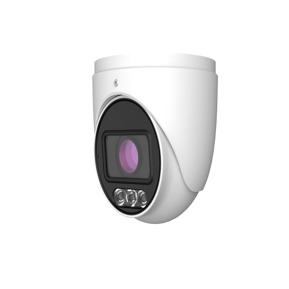 8MP 4K PoE Network Turret Camera IP-5IRD8S4C5-MZ, Titanium IP Surveillance System, 2.8-12mm Motorized Lens, Dual Light LED & IR, Full Color Option, 164ft Night Vision, Built in Mic, Micro SD Slot
