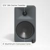 Kanto ORA4 140W Powered Reference Speakers with Bluetooth 5.0 and USB-C Input | 4 Woofers with Deep Bass Extension | Bi-Amplified | 80 Hz Automatic Crossover | Reference Quality Sound | Pair | Grey view 2