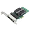 100/1000Mbps Gigabit Ethernet PCI Express Network Card, 4 RJ45 Ports Gigabit Ethernet Server Adapter for 82571 Chip, Network Card with 8 LED Indicators view 2