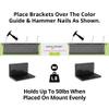 HangSmart TV Soundbar Mount NO Stud Easy Install, DIY Universal Sound Bar Wall Mount Bracket, Holds up to 50LBS, Multi-Purpose fits Most Soundbars, Include Hardware (White, 2) view 3