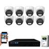 GW Security 8 Channel 12MP NVR 4K Security Camera System with 8 x 8MP PoE Spotlight Color Night Vision Outdoor/Indoor Microphone Dome Cameras, Smart AI Human/Vehicle Detection view 1