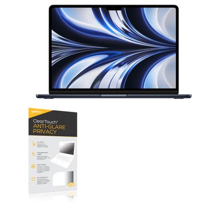 BoxWave Screen Protector Compatible with Apple MacBook Air (15-inch M2 2023) - ClearTouch Anti-Glare Privacy (2-Pack), Privacy Screen Protector Flexible Film Anti-Glare