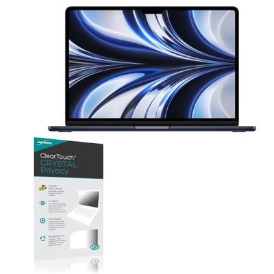 BoxWave Screen Protector Compatible with Apple MacBook Air (15-inch M2 2023) - ClearTouch Crystal Privacy (2-Pack), Privacy Screen Protector Flexible Film Clear