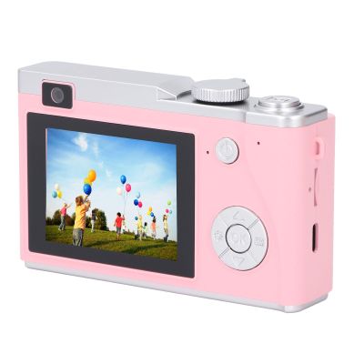 48MP Digital Camera, Front and Rear Dual Lens, 16X Digital Zoom 2.4inch HD Display, Type C Charging Point Point and Shoot Camera, Supports Beauty Face and Cute Stickers, Thin and