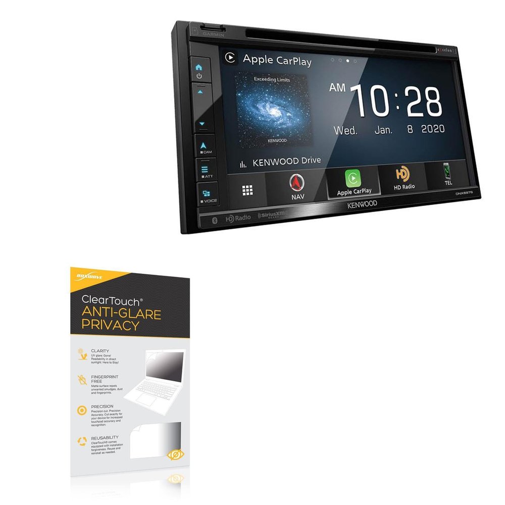 BoxWave Screen Protector Compatible with Kenwood DNX697S - ClearTouch Anti-Glare Privacy (2-Pack), Privacy Screen Protector Flexible Film Anti-Glare