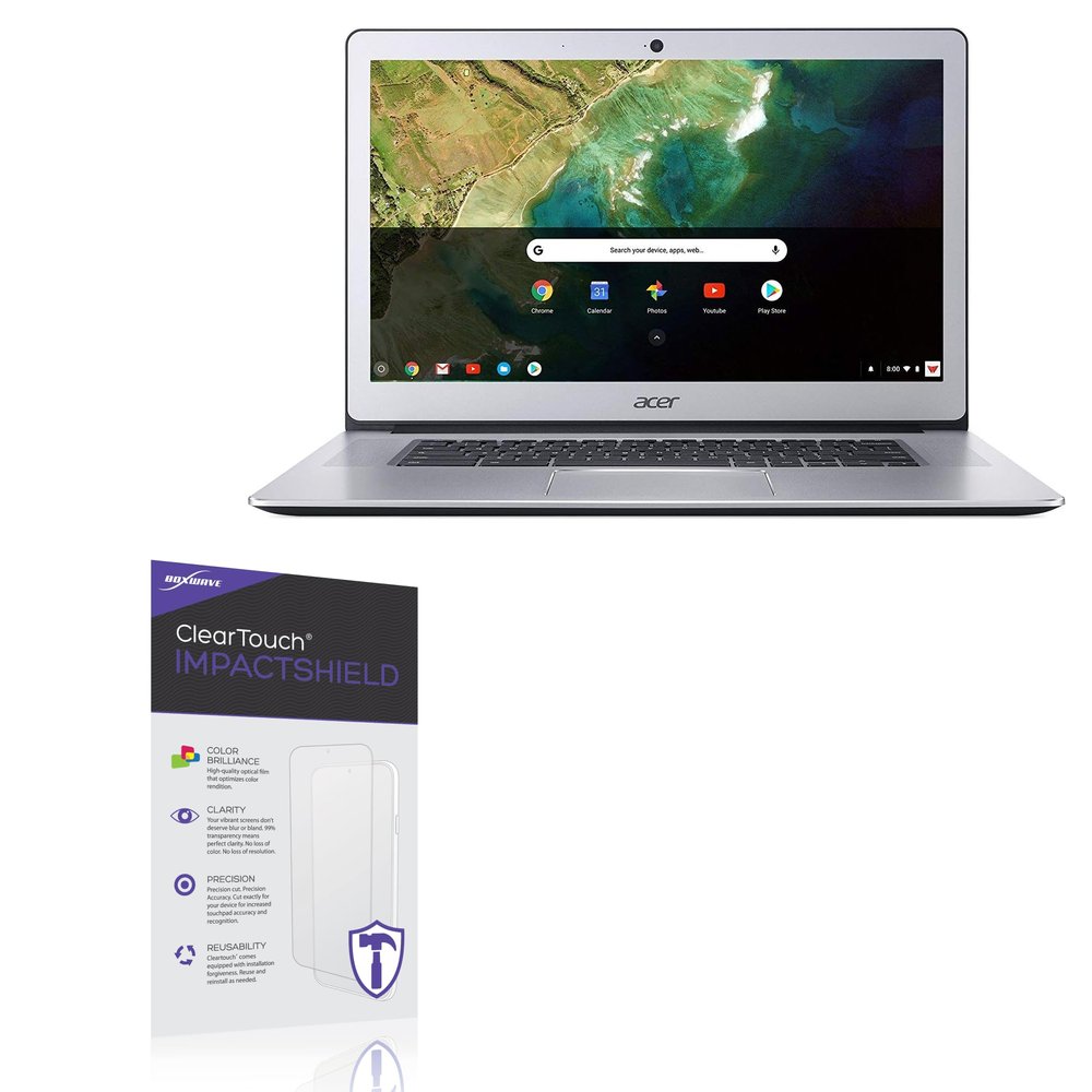 BoxWave Screen Protector Compatible with Acer Chromebook 15 (CB515) (15.6 in) - ClearTouch ImpactShield (2-Pack), Impenetrable Screen Protector Flexible Film