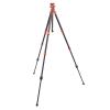 Lightweight Travel Camera Tripod with Fluid Head Panoramic Ball Head for DSLR Load Up to 60kg Orange Portable Carbon Fiber Tripod view 3