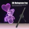 3D Hologram Fan,16.5in HD LED Holographic 3D Hologram Projector,WlFl Holographic Video Projector with APP Support for Party, Bar, Festivals (US Plug) view 2