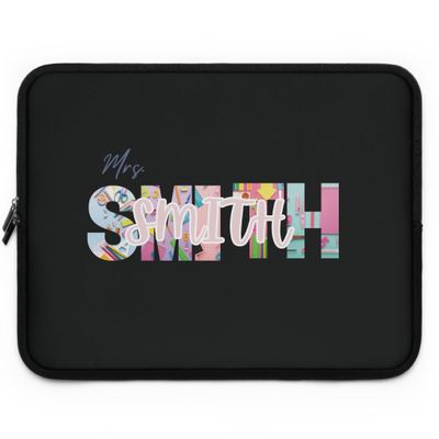 Personalized Teacher Laptop Sleeve - Thank You Teacher Present, Teacher Appreciation Gift,Valentine's Day Gift for Teacher