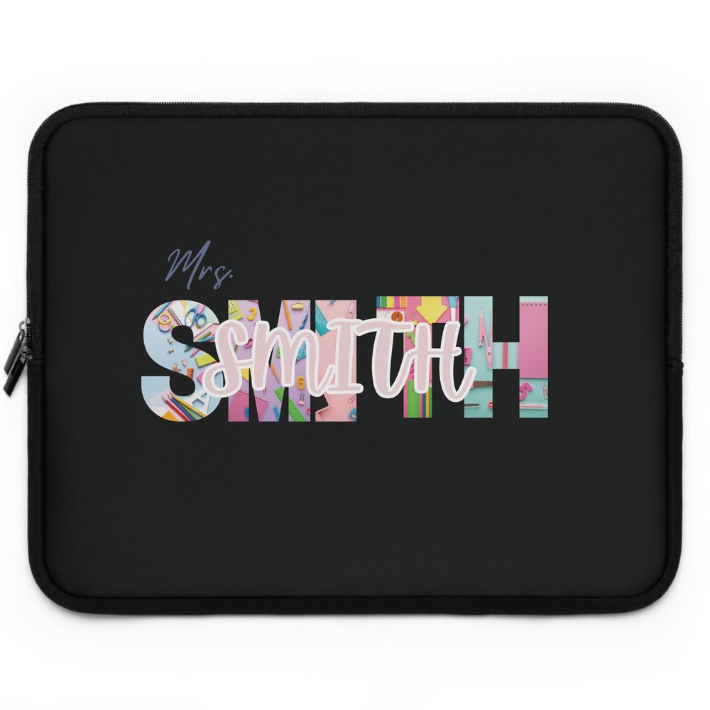 Personalized Teacher Laptop Sleeve - Thank You Teacher Present, Teacher Appreciation Gift,Valentine's Day Gift for Teacher