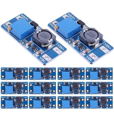 10PCS MT3608 DC-DC Step-Up Board Converter Module Adjustable Booster Power Supply Module Voltage Regulator 2A Max 2V-24V to 28V New for Arrival 2025 High for Quality