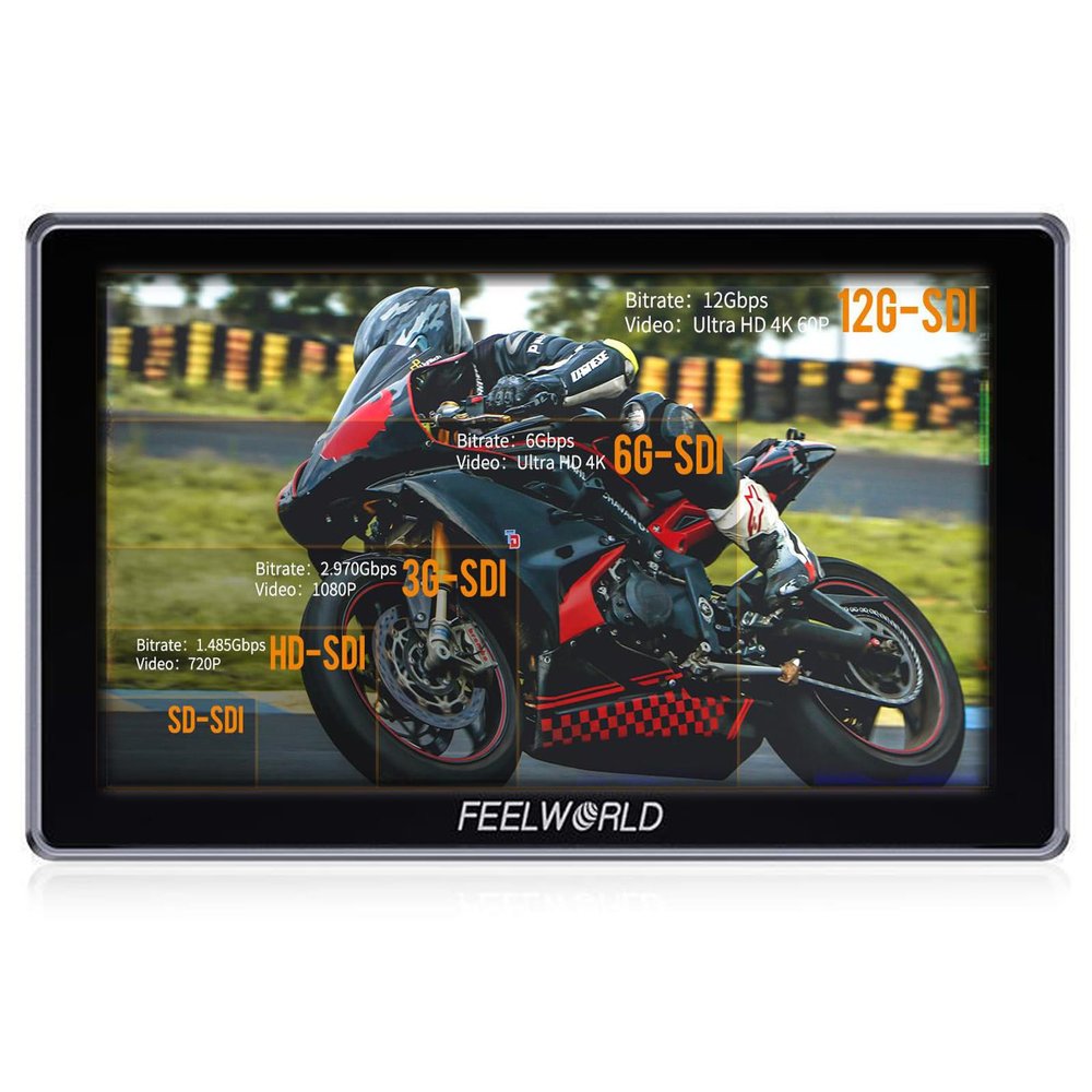 FEELWORLD H5 5.5-inch 12G SDI HDMI 2.0 1920x1080 Camera Field Monitor High Brightness 1200nit Touchscreen