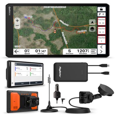 Garmin Alpha XL in-Vehicle Dog Tracking GPS Navigator Bundle - Track and Train Up to 20 Dogs, Pairs Directly to Your Compatible Dog Collars and Handhelds with PlayBetter 5000mAh Portable Charger