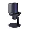 FEELWORLD VM1 USB Condenser Gaming Microphone for Streaming Noise Cancellation Mute RGB Light One-Key Mute Desktop Stand view 1