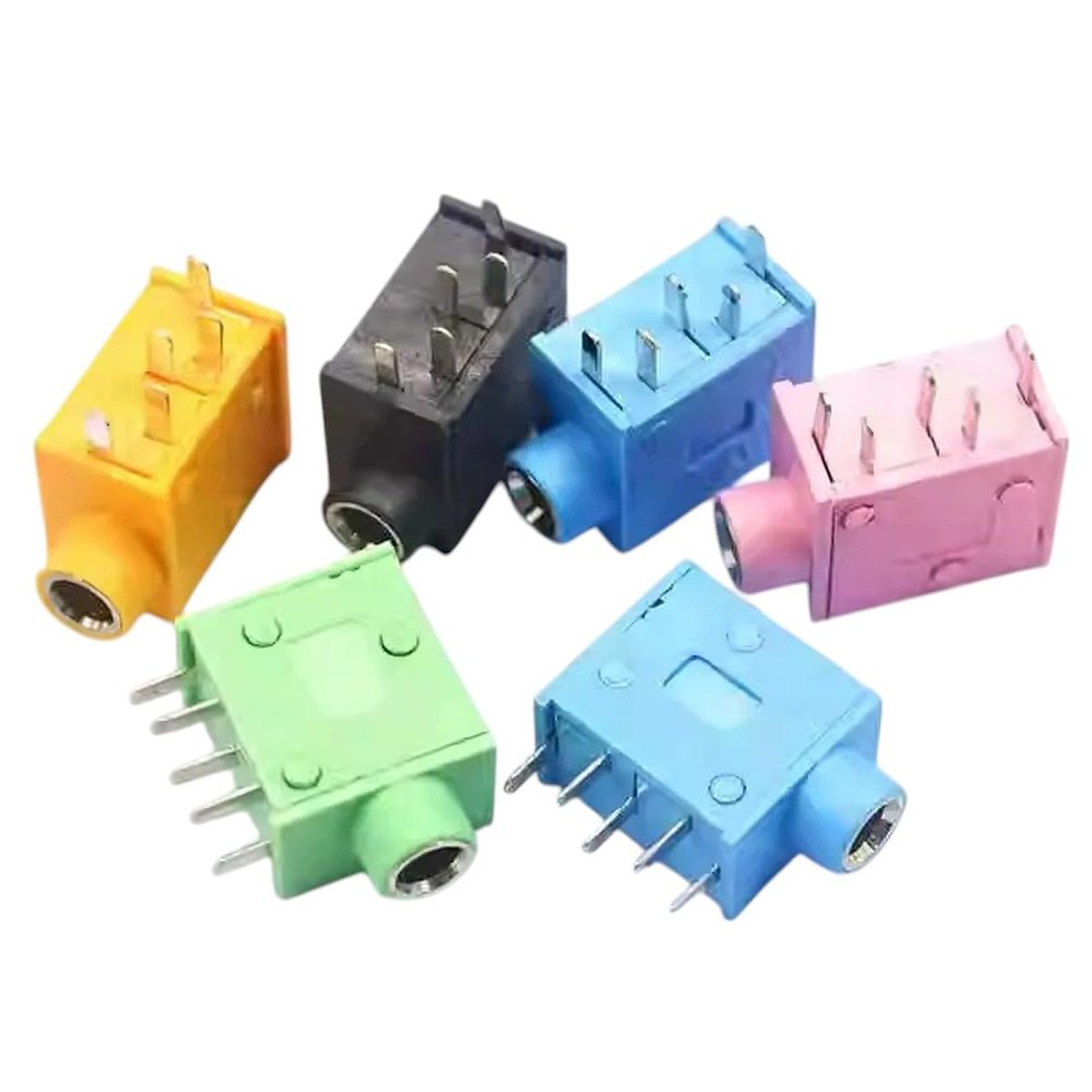 10PCS PJ215 PJ-325 3.5mm Five Colours Stereo Headphone Connector Adapter Power Plug Audio Video Socket Plug New for Arrival 2025 High for Quality
