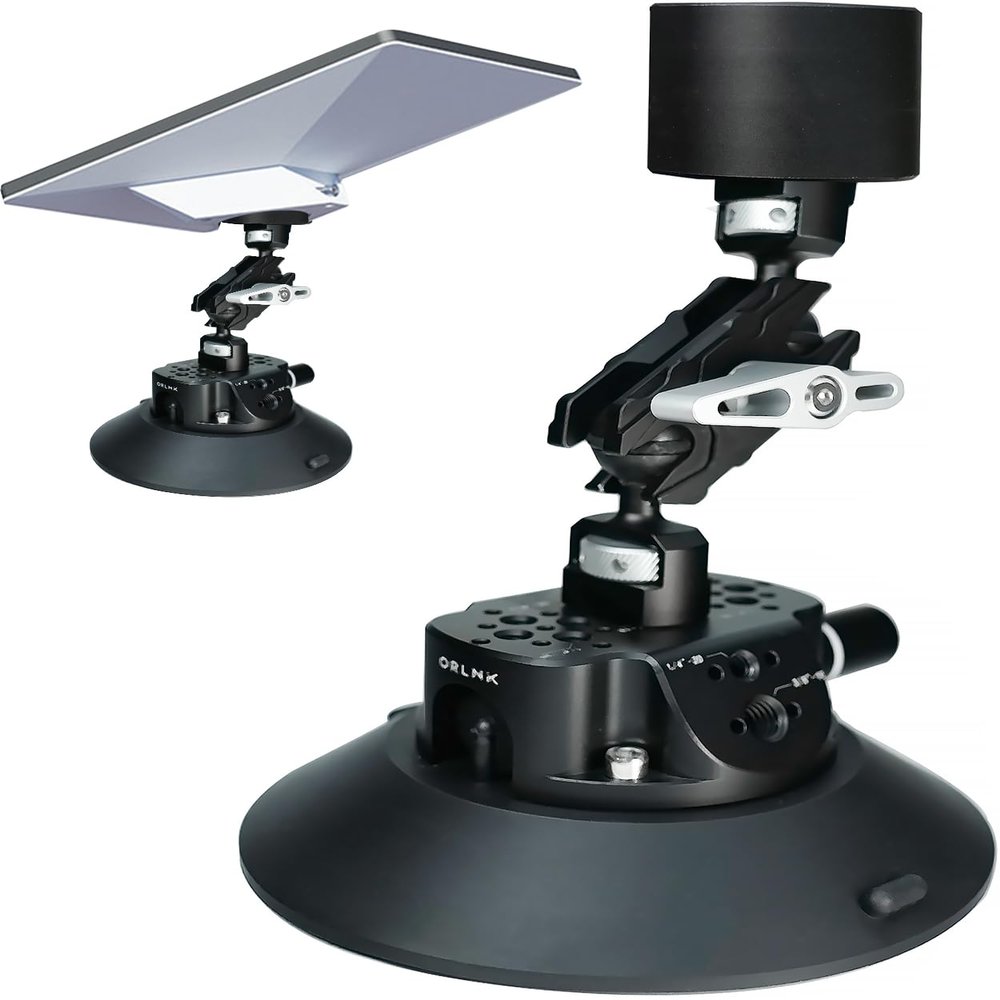 ORLNK 6" Suction Cup Mount for Camera Starlink Mini (Strong Suction, Anti-Rotation, Adjustable Angle) Heavy Duty Mounting on RV, Car Windows Windshield Dash, Sunroof