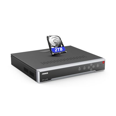 ANNKE 12MP 32CH PoE Network Video Recorder, 16 Ports Expandable 32 Channels H.265+ NVR, AI Motion & 1CH Face Detection, Compatible with Alexa for Business Security Surveillance, 2TB HDD Included