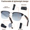COSMOING Smart Glasses, Bluetooth Sunglasses Hands-Free Calling with Mic & Speakers, Bluetooth 5.3 with UV400 Polarized Lenses, Stereo Audio Wireless Headset for Cycling Running Hiking view 3