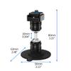 FEICHAO Paste Mounting Dual Ball Head Swivel Seat Charging/Magnetic Holder Compatible with Hero 13/12, Action 5 Pro, X4/X3 Sports Camera (Set B,Short Type) view 2