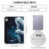 3D Polar Bear Moonlight Protective Case Compatible with ipad Mini6 (8.3in) Without Pencil Holder Anti-Scratch Tablet Shell view 2