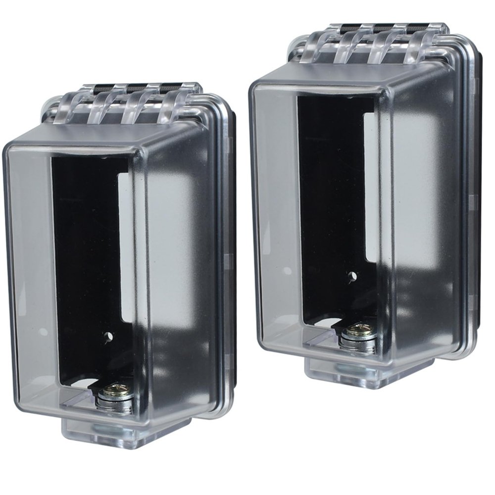 PKLIYH Outdoor Outlet Cover,Standard Single Gang Outlet Cover Weatherproof Enclosure,Rated for Wet Locations, Outdoor Electrical Box Waterproof Plug Covers, 2 pack