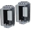 PKLIYH Outdoor Outlet Cover,Standard Single Gang Outlet Cover Weatherproof Enclosure,Rated for Wet Locations, Outdoor Electrical Box Waterproof Plug Covers, 2 pack view 1