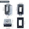 PKLIYH Outdoor Outlet Cover,Standard Single Gang Outlet Cover Weatherproof Enclosure,Rated for Wet Locations, Outdoor Electrical Box Waterproof Plug Covers, 2 pack view 4