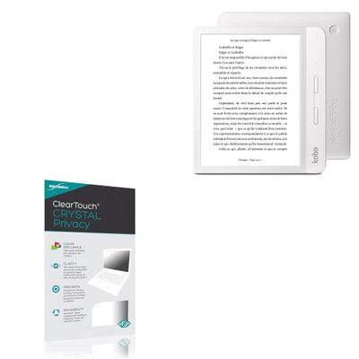 BoxWave Screen Protector Compatible with Kobo Libra H2O - ClearTouch Crystal Privacy (2-Pack), Privacy Screen Protector Flexible Film Clear