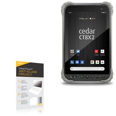 BoxWave Screen Protector Compatible with Juniper Systems Cedar CT8X2 - ClearTouch Anti-Glare Privacy (2-Pack), Privacy Screen Protector Flexible Film Anti-Glare