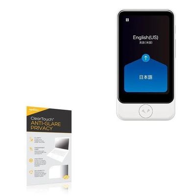 BoxWave Screen Protector Compatible With Pocketalk Plus Voice Translator - ClearTouch Anti-Glare Privacy (2-Pack), Privacy Screen Protector Flexible Film Anti-Glare