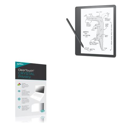 BoxWave Screen Protector Compatible with Amazon Kindle Scribe - ClearTouch Crystal Privacy (2-Pack), Privacy Screen Protector Flexible Film Clear
