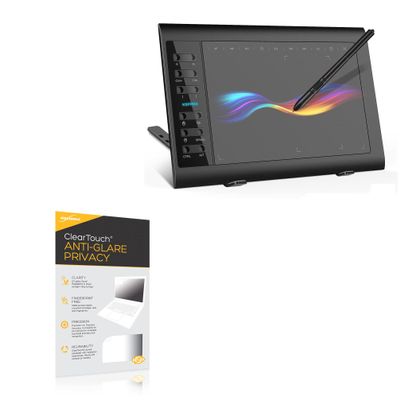 BoxWave Screen Protector Compatible With XOPPOX VIN1060Plus Graphics Tablet - ClearTouch Anti-Glare Privacy (2-Pack), Privacy Screen Protector Flexible Film Anti-Glare