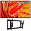 Sony K65XR70 65 Inch 4K Bravia LCD Mini LED Full Array HDR Google TV with a Sanus VLT7-B2 42-90 Inch Large Advanced Tilt 4D TV Wall Mount (2024) view 1