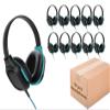 Gumdrop DropTech On-Ear Wired Headphones No Mic | 3.5 mm (10 Pack) - Long Tangle Free Chew-Proof Cord - Rugged Reliable Drop Tested and Comfortable for Kids K-12 Students Classroom and School Use view 1