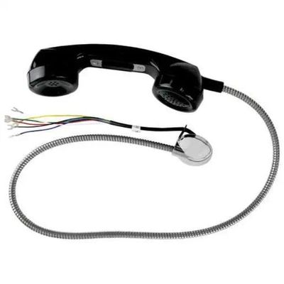 GAI-Tronics 10118-206 15 ft. Armored Cord Handset Assembly - Black