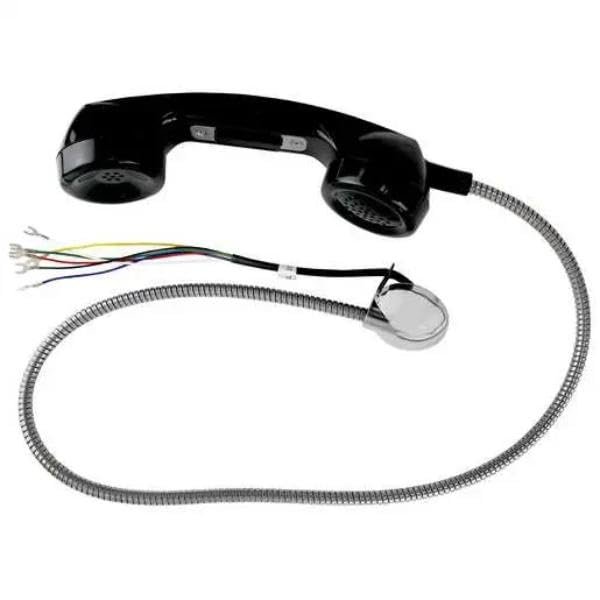 GAI-Tronics 10118-206 15 ft. Armored Cord Handset Assembly - Black