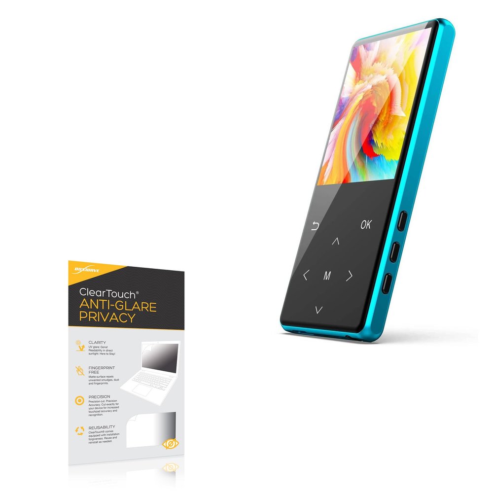 BoxWave Screen Protector Compatible with Safuciiv MP3 Player (2.4 in) - ClearTouch Anti-Glare Privacy (2-Pack), Privacy Screen Protector Flexible Film Anti-Glare