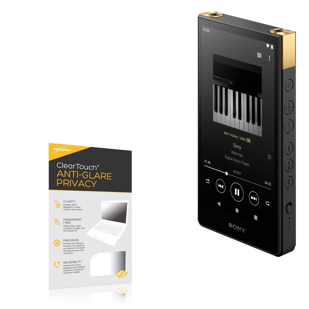 BoxWave Screen Protector Compatible with Sony Walkman (NW-ZX707) - ClearTouch Anti-Glare Privacy (2-Pack), Privacy Screen Protector Flexible Film Anti-Glare