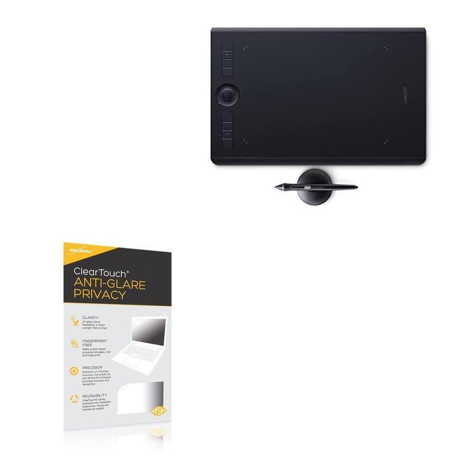 BoxWave Screen Protector Compatible with Wacom Intuos Pro M (PTH-660) - ClearTouch Anti-Glare Privacy (2-Pack), Privacy Screen Protector Flexible Film Anti-Glare